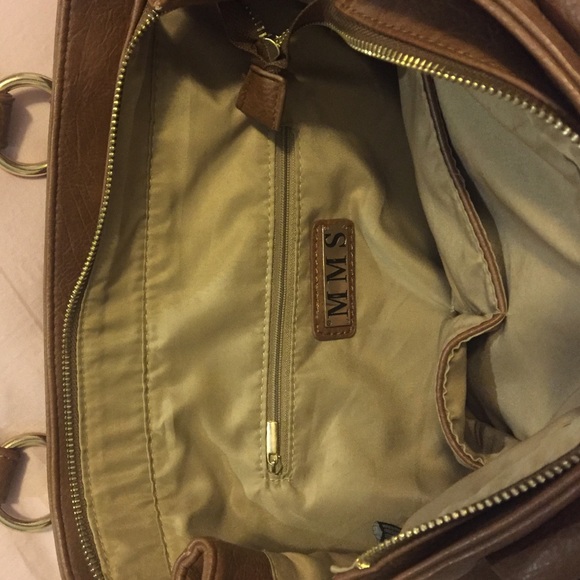 MMS BROWN & GOLD FAUX LEATHER STUD PURSE - Picture 4 of 4