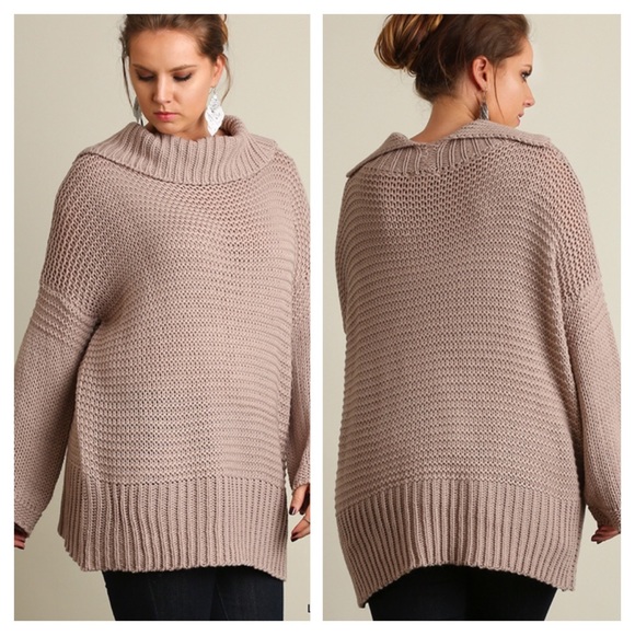 RIB KNIT SWEATER IN LIGHT MAUVE - Picture 2 of 2