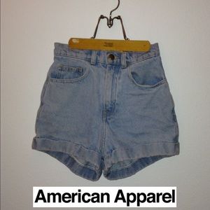 American apparel high waisted shorts