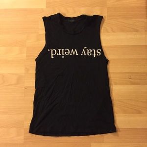 Brandy Melville John Galt Stay Weird Tee