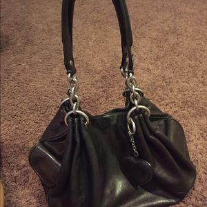 Juicy couture black leather handbag