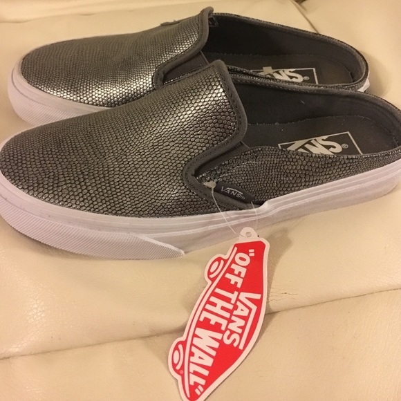 Metallic Vans Slip Ons