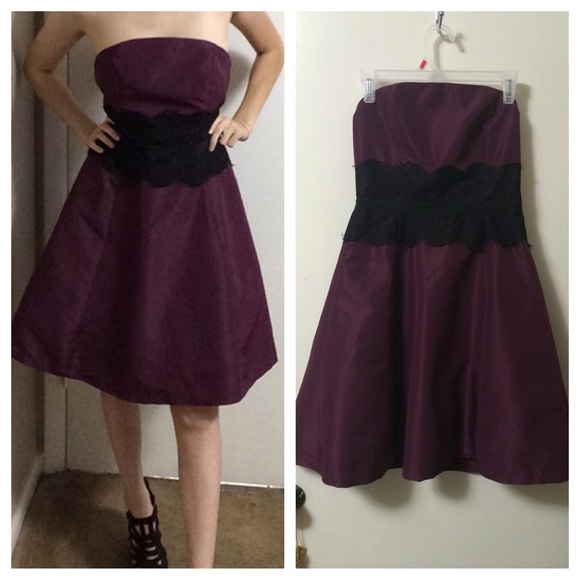 Beautiful lace waist strapless dress