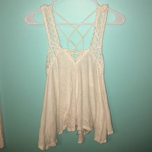 Cream Free People tank top