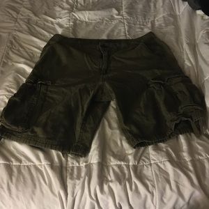 Olive green old navy cargos