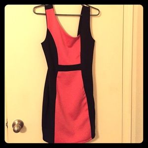 Pink and black dress