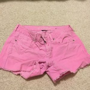 Pink corduroy shorts