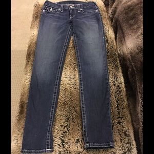 True Religion Misty Jeans w/ Pave Crystal Buttons