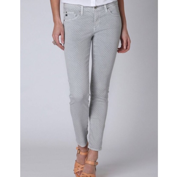 Anthropologie AG Stevie Polka Dot Ankle Jeans