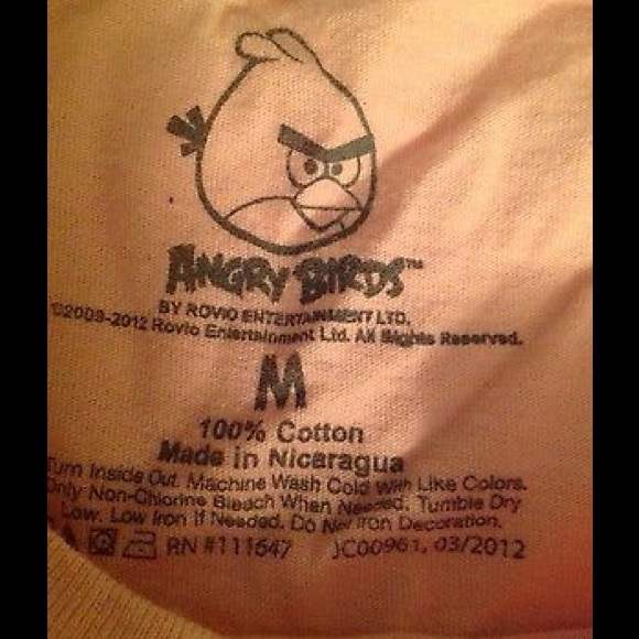 Girls aNGRY BiRDS Top/Shirt~ M ~ EUC - Picture 3 of 3