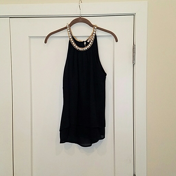 Jeweled neck cami.