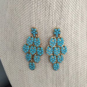 Marlyn Schiff turquoise chandelier earrings