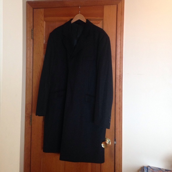 Dark grey wool cashmere blend coat