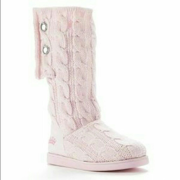 Juicy Couture pink marlin sweater boots