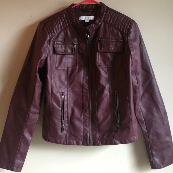 ON HOLD***Brand new burgundy Moto jacket