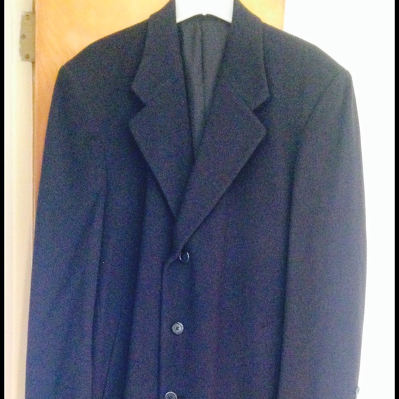 Mens wool/cashmere navy coat