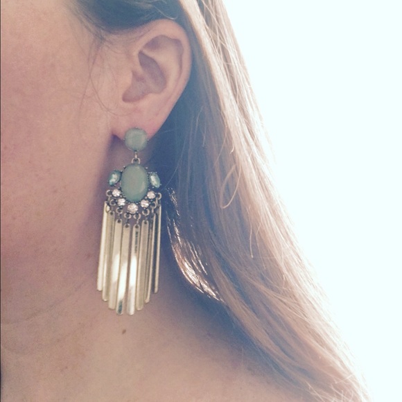 Fringe Statement Earrings - Picture 3 of 4