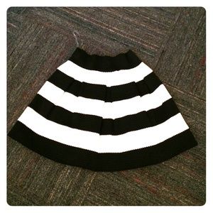 Black and white bandage skirt