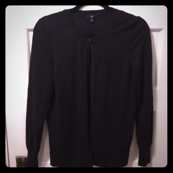 Gap black merino wool cardigan