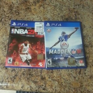 PS4- NBA 2k16, Madden 16