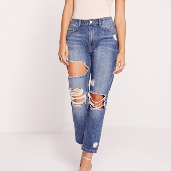 High rise crop jeans