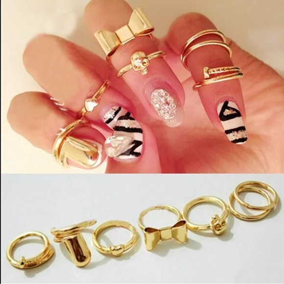 TIP RINGS for your fingers (gold tone) picture ☝️ - Picture 3 of 3