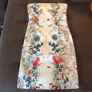 Zara strapless dress.