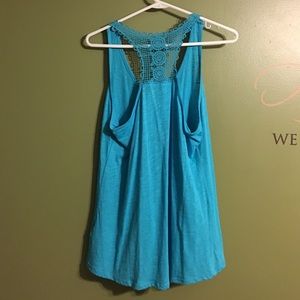 Cute tank with detail on the back