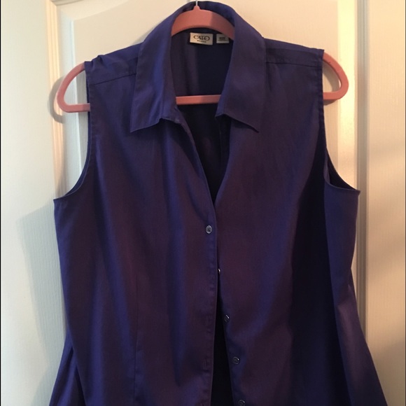 Purple blouse.