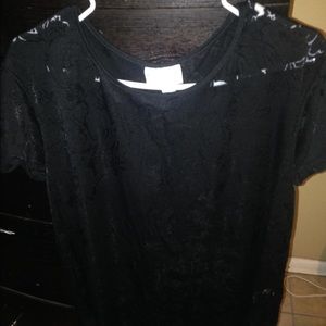 Black see through top