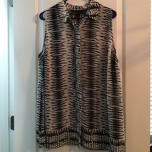 Black and creme sheet blouse