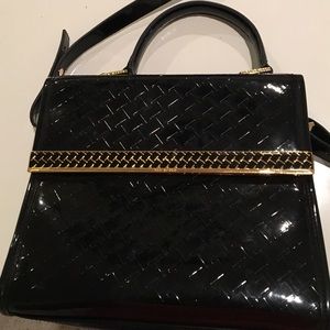 Ted baker black patent bag