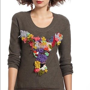 Anthropologie fun knitted deer sweater