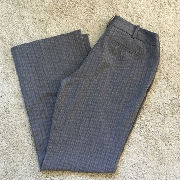 Gray Pinstriped Dress Pants