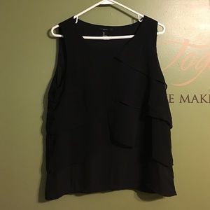 Black sleeveless dressy top