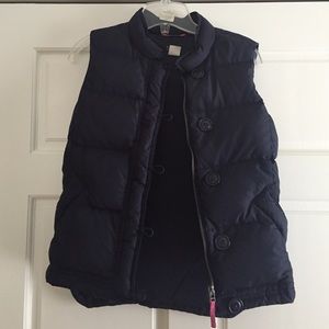 Jcrew navy puffer vest size xs