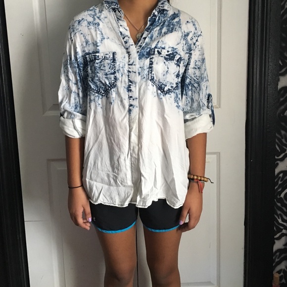 Acid Washed Button Up