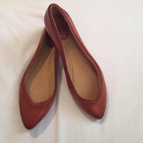 Frye Leather Pointed Ballet Flats