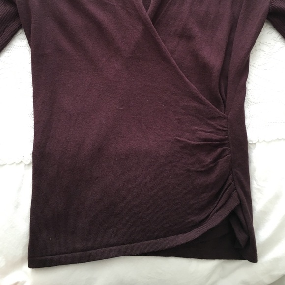 Purple wrap top Ann Taylor sweater