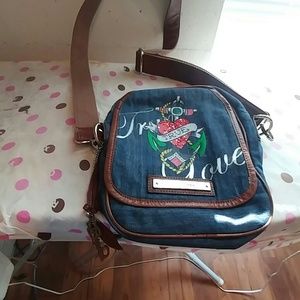 Ed Hard denim crossbody. EUC