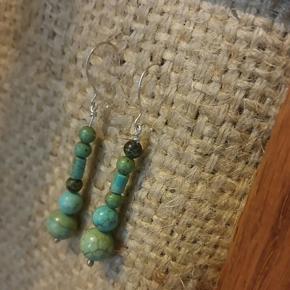 Turquoise earrings - Picture 2 of 2