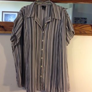 Black and white crinkle fabric 3X