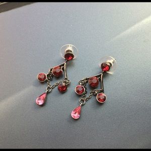 Red Dangle Earrings