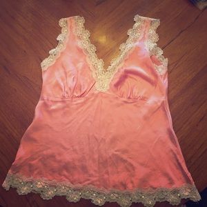 Pink Silk and Lace Cami