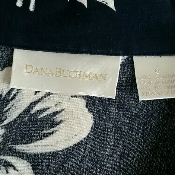 100% SILK DANA BUCHMAN BLOUSE - Picture 3 of 3