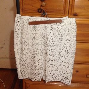 Off-white patterned "leather" skirt NWOT