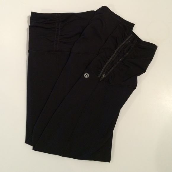 Lululemon Black High Rise Running Crops