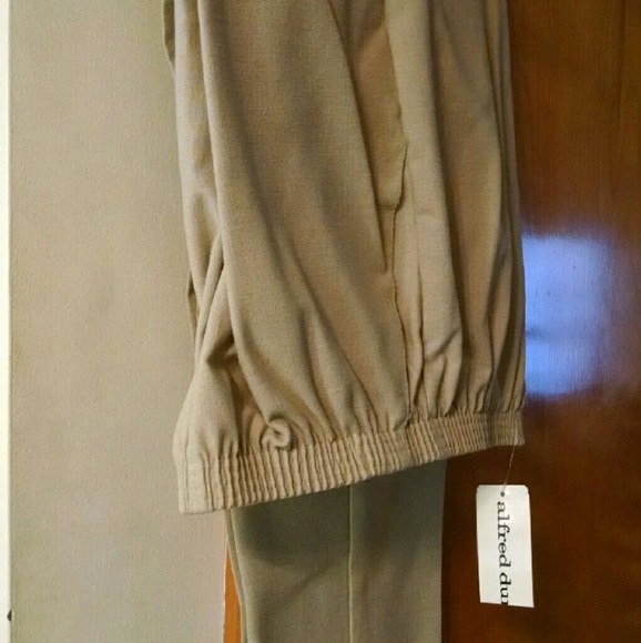 Alfred Dunner Size 14  khaki linen stretch pants