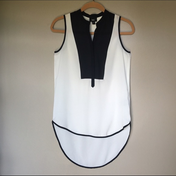 Black and white high low tank