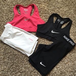 Nike sports bra and spandex size XS